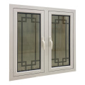 Thailand beige color mirror tinted green privacy protecting tempered double glass casement aluminium window for bedroom